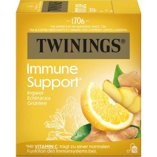 Twinings Grüner Tee mit Ingwer, Echinacea und Zitrone, 10 Teebeutel (20 g)