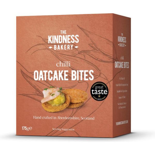 The Kindness Bakery Chilli Oatcake Bites, 175 g